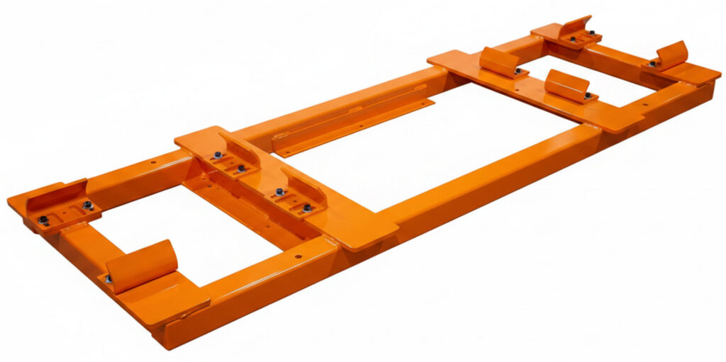 orange unique payload carry tooling to put on amr as an amr carry plate
